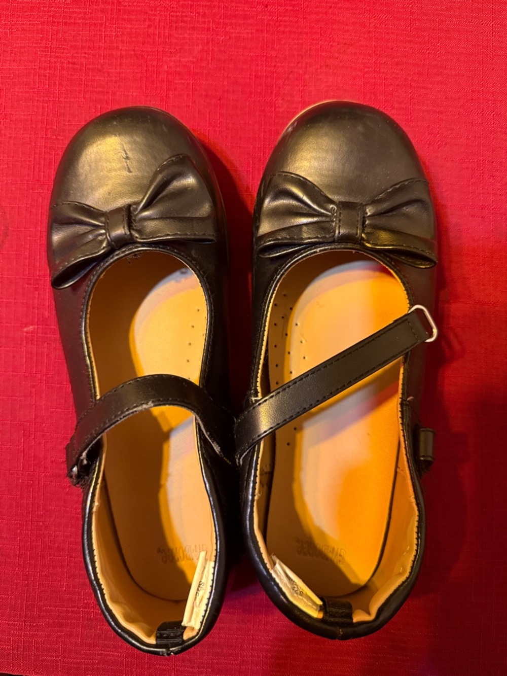 Girls Black Mary Jane Dress Shoes with Bow